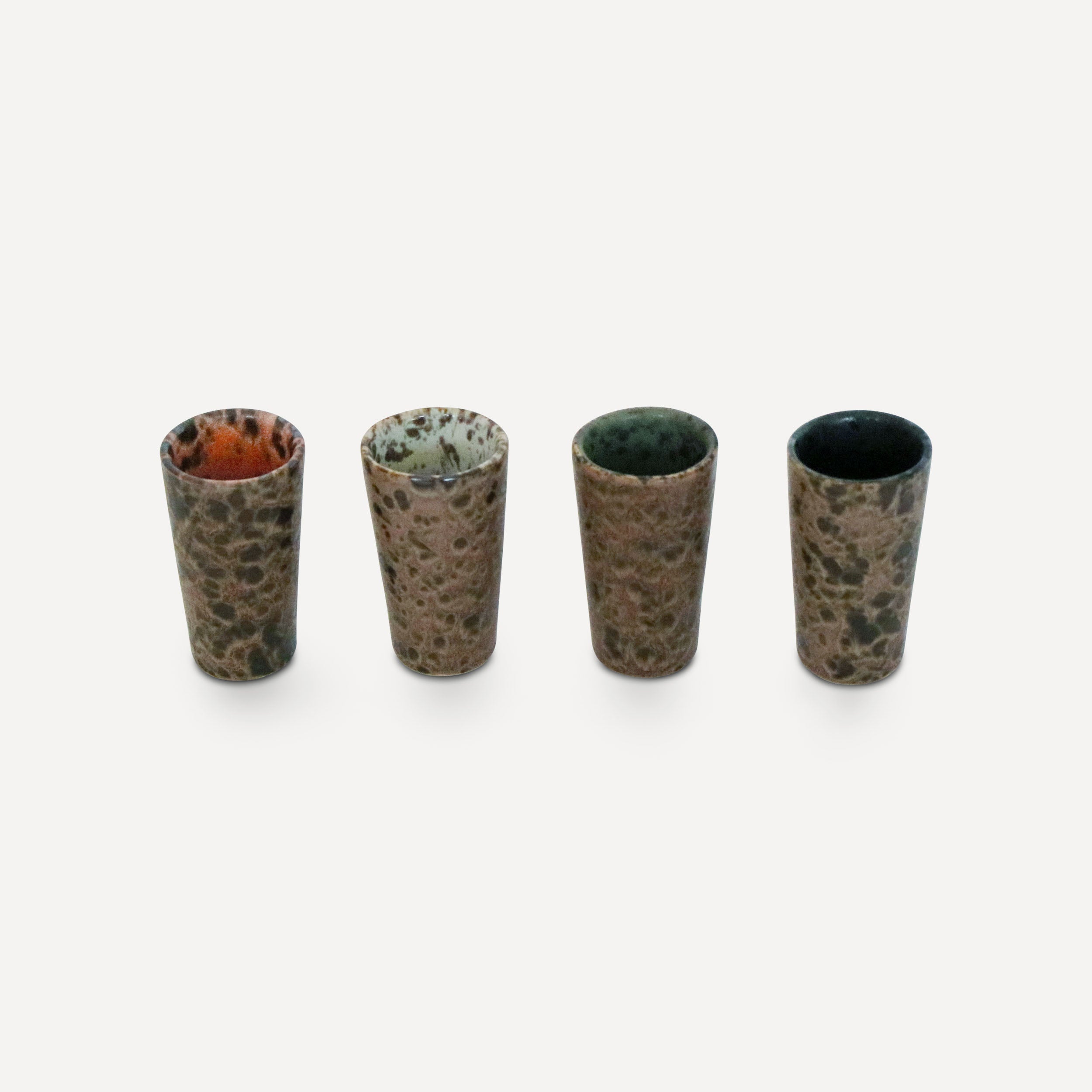 Speckled Shot Glasses x4