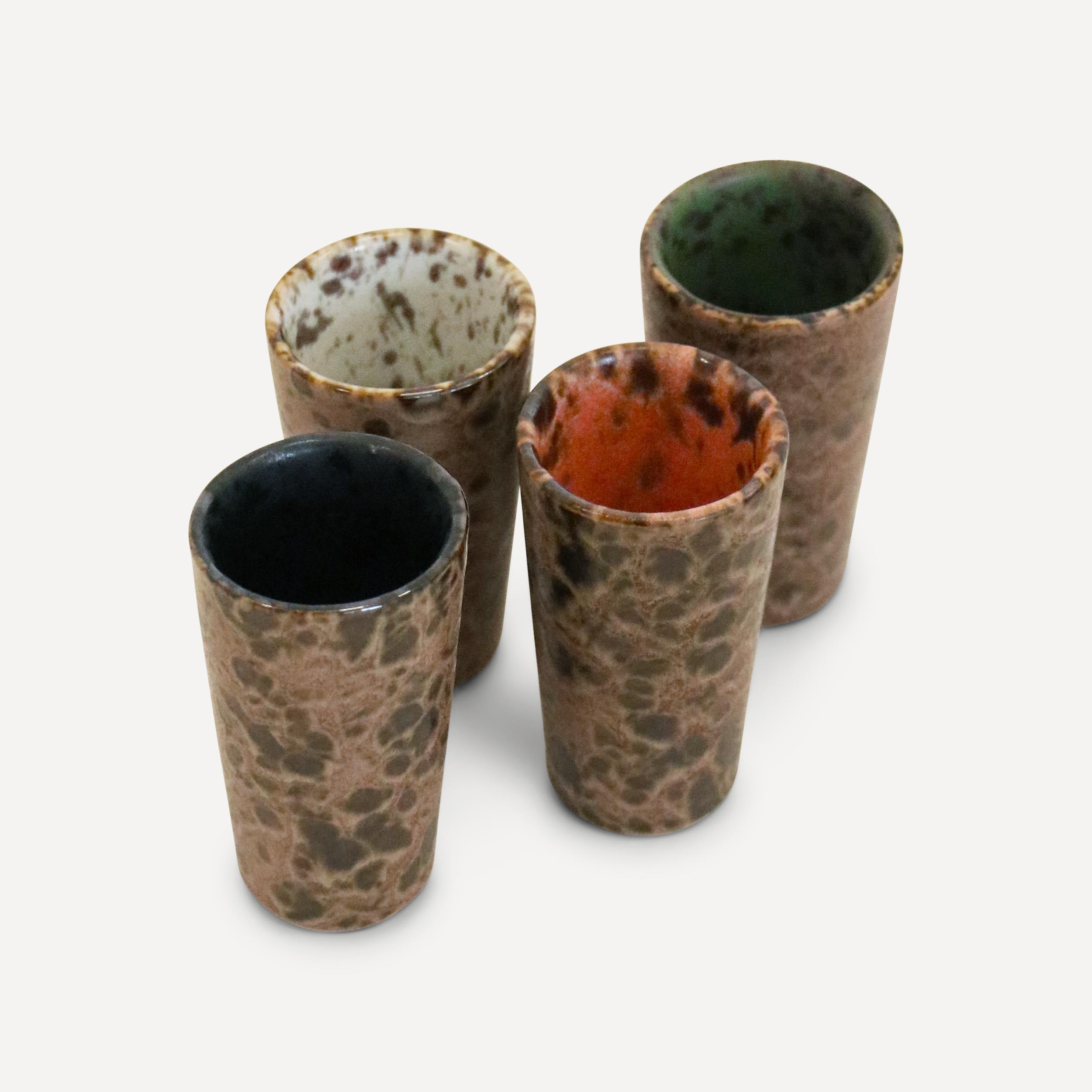 Speckled Shot Glasses x4