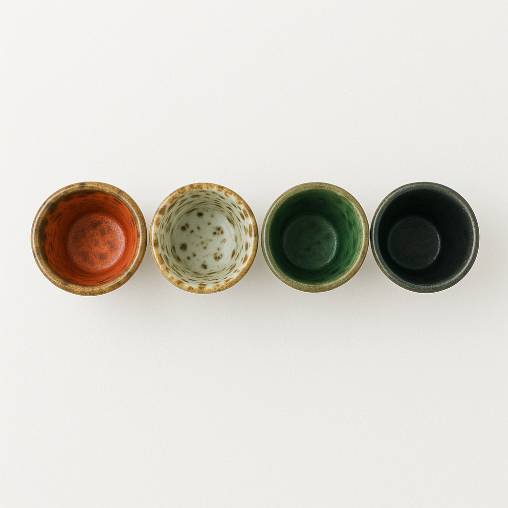 Speckled Shot Glasses x4